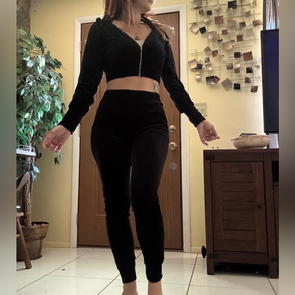 Black Velvet Jogger set